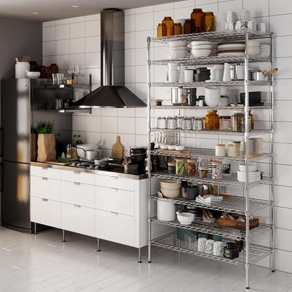 21" Deep x 42" Wide x 86" Height Wire Shelving Kit | 10-Tier | NSF Commercial - Image 4
