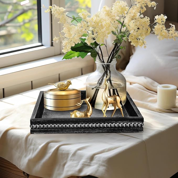 MAONAME Wood Serving Tray, Farmhouse Wooden Tray - Image 6