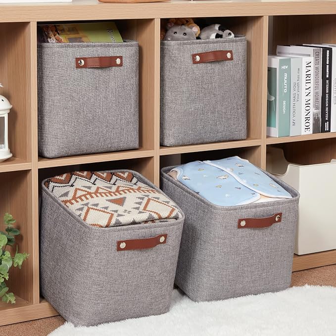 HNZIGE Collapsible Storage Basket, Cube Storage Baskets - Image 4