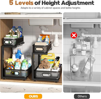 2 Pack 15.7IN-Depth Under Sink Organizer - Image 8