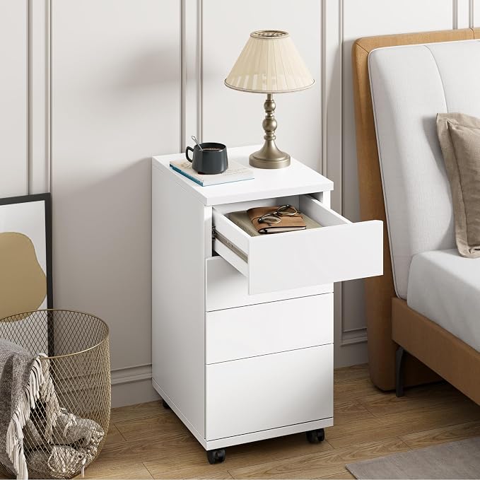 BOTLOG 4-Drawer Chest, Wood Storage Cabinet - Image 4