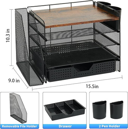 OPNICE Desk Organizer, 5-Tier Desktop File Organizer - Image 2