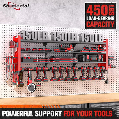 49.8" W Large Power Tool Organizer Wall Mount, Heavy Duty Tool Organizer - Image 4