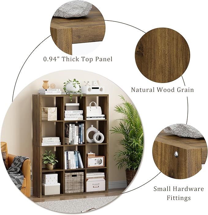 Cube Storage Organizer Bookcase, Decorative 11 inch Open Back Cubical Shelf - Image 6