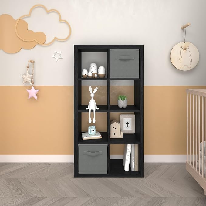 Bookshelf Cube Storage Organizer, 8-Cube Shelf Bookcase - Image 7