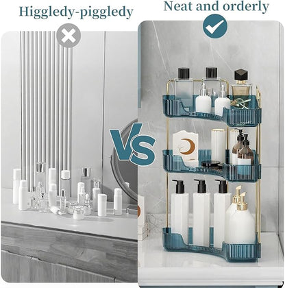 Corner Bathroom Countertop Organizer, Vanity Organizer Trays - Image 3