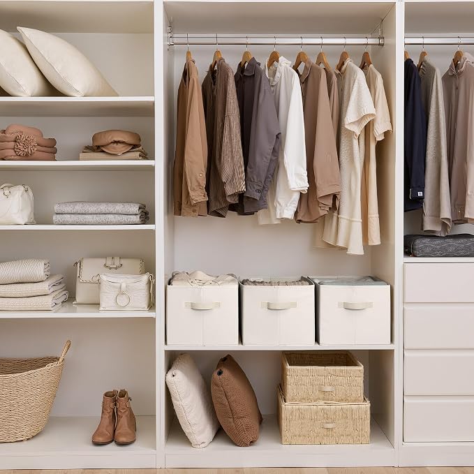 StorageWorks Storage Baskets for Shelves, Foldable Fabric Closet Storage Bins - Image 3