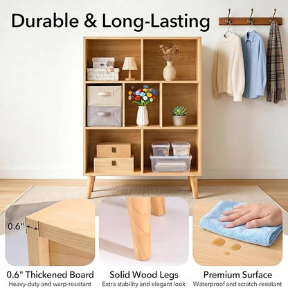 HealSmart 7 Cube Storage Organizer, 3 Tier Bookshelf - Image 6