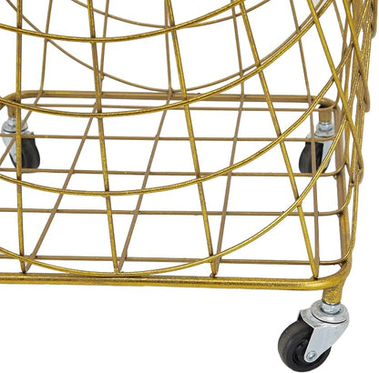 Deco 79 Metal Square Storage Cart - Image 4