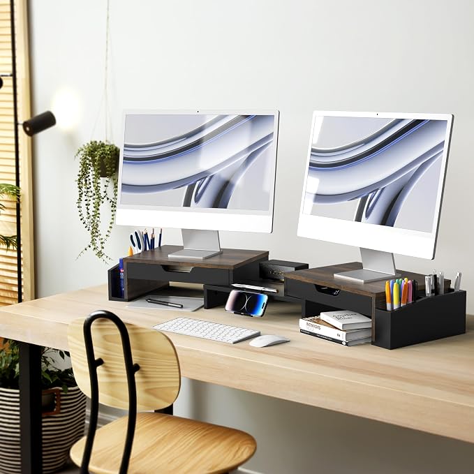 Simple Houseware Desk Dual Monitor Stand Riser - Image 5