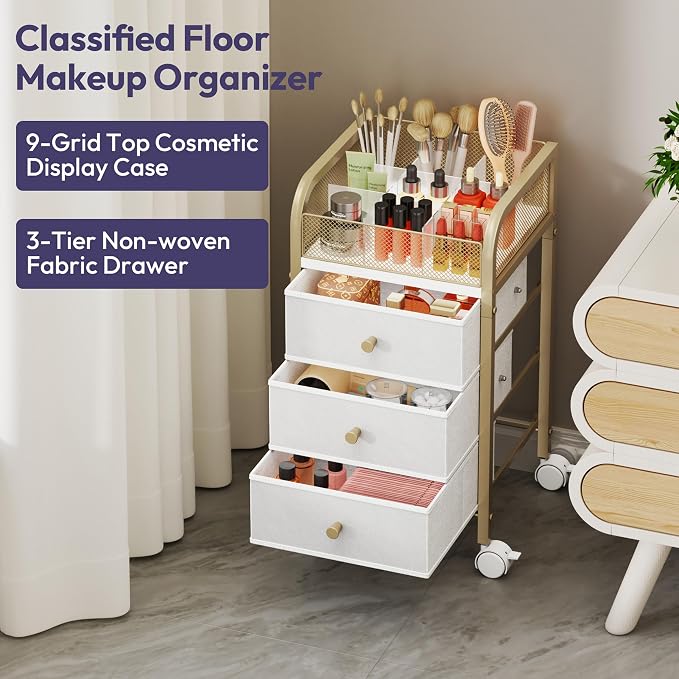 SWTYMIKI Rolling Makeup Organizer Cart - Image 8