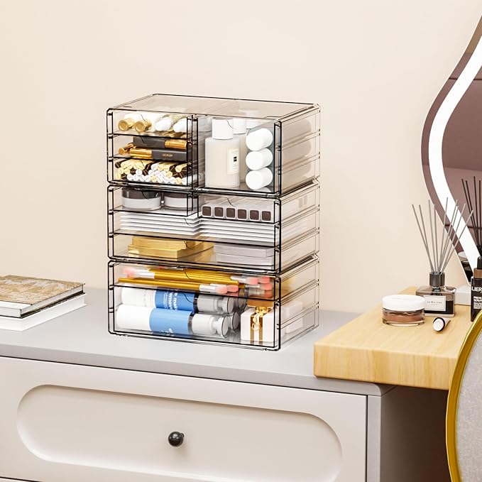 3 Pack Clear Storage Drawers - Image 2