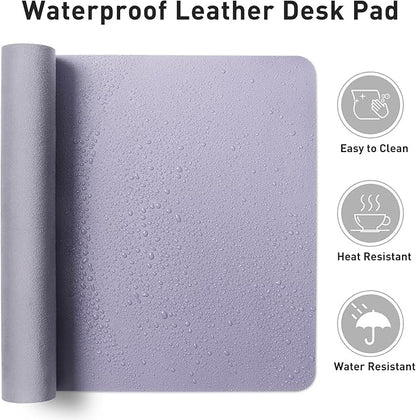 Aothia Leather Desk Pad Protector, Mouse Pad, Office Desk Mat, Non-Slip PU - Image 6