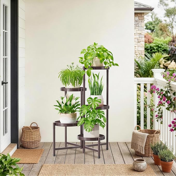 iDavosic.ly 5 Tier Large Plant Stand Indoor, 10 Inch Wide Tall Corner Metal - Image 7