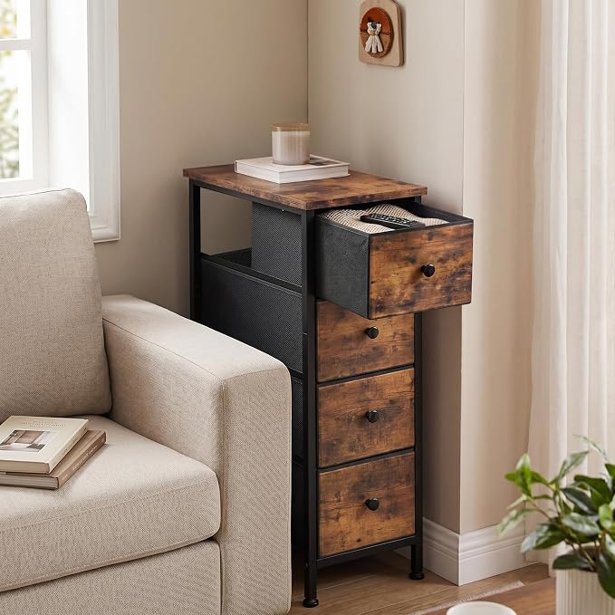 Fixwal Narrow Storage Cabinet, Narrow Nightstand Dresser - Image 5
