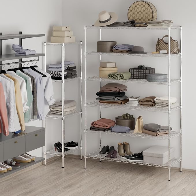 21" Deep x 54" Wide x 86" Height Wire Shelving Kit | 6-Tier | NSF Commercial - Image 2