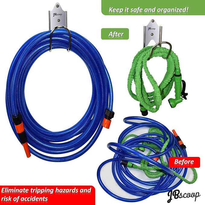 JBscoop Garden Hose Holder, Garden Hose Hanger Wall Mount - Image 4