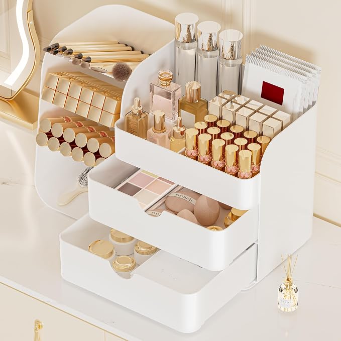 Makeup Organizer with 2 M Drawers & Brush Holders - Image 7