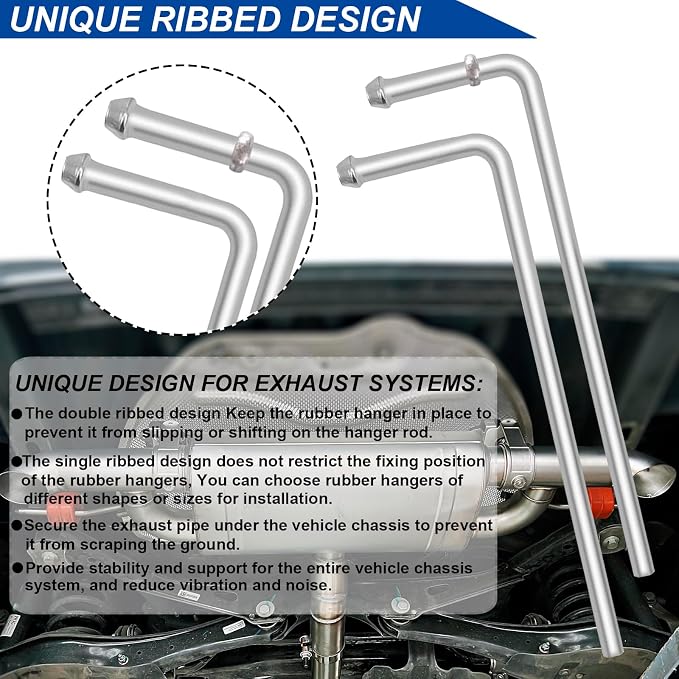 6Pcs 304 Universal Exhaust Hanger Rods - Image 3