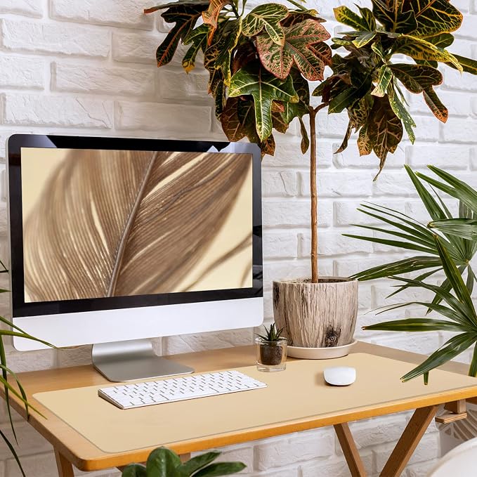 Leather Desk Pad, Large Mouse Pad, Leather Desk Blotter, Non-Slip Desk Pad - Image 7