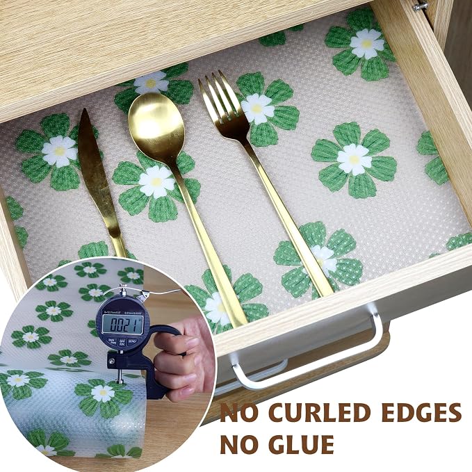 Drawer and Shelf Liner for Kitchen Cabinet, Non-Adhesive Waterproof EVA Drawer - Image 2