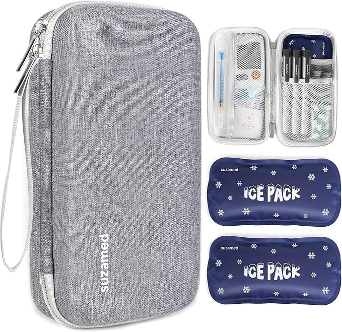 Insulin Cooler Travel Case, EVA Insulation Travel Medicine Kit by SUZAMED