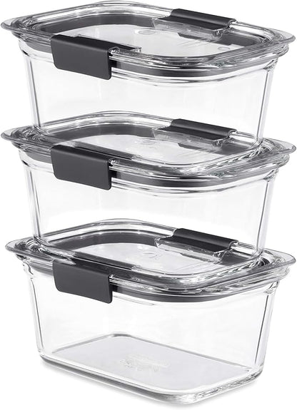 Rubbermaid Brilliance Glass Storage 4.7-Cup Food Containers by Rubbermaid