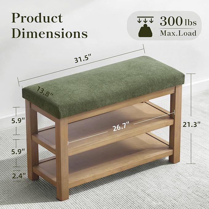 Zihanhome 2 Tier Shoe Rack Bench - Image 2