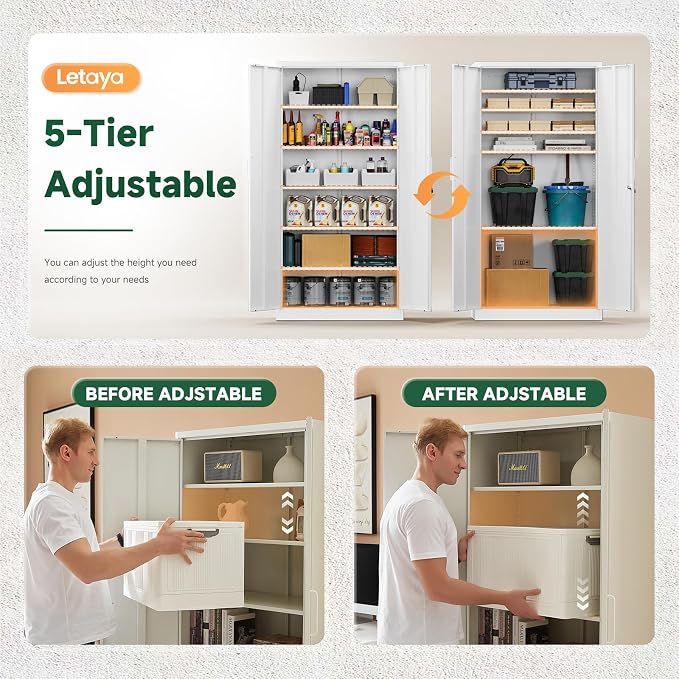 Letaya Metal Storage Cabinet - Image 4