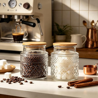 Prettidecor Glass Storage Jars, 38 FL OZ Airtight Canisters - Image 3