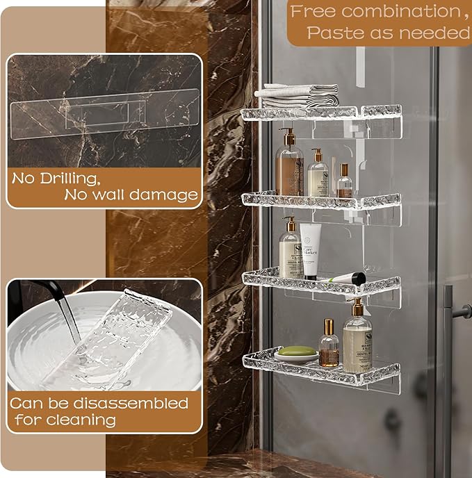 Shower Organizer, Wall Floating Shelf - Image 6