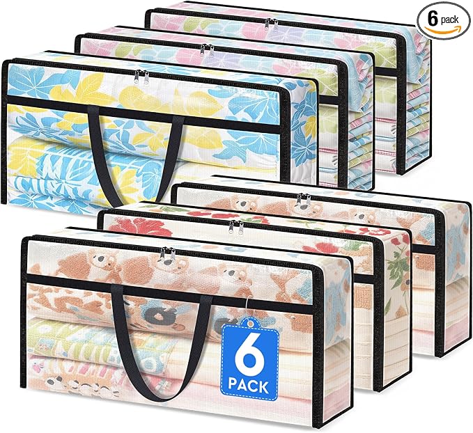 TasticTotes 6 Pack Long Clear Storage Bags by Unknown