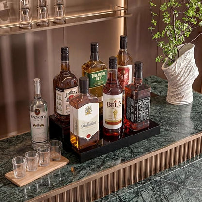 JUESHA 2 Tiers Bar Shelves for Liquor Bottles - Image 2
