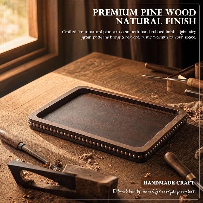 EOSAHR Pine Wood Couch Tray - Image 5