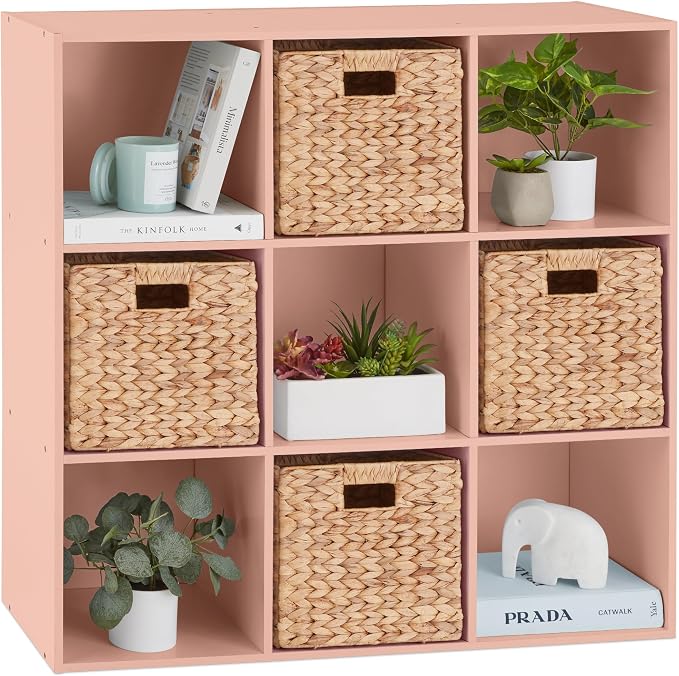 Best Choice Products Kids Bookcase 9-Cube Storage Organizer, 11in Shelf Opening by Unknown