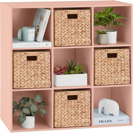 Best Choice Products Kids Bookcase 9-Cube Storage Organizer, 11in Shelf Opening by Unknown