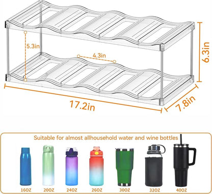 Yieach 2 Pack 2 Tier Waterbottle Organizer - Image 3