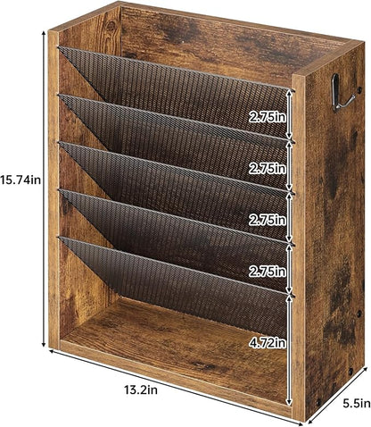 Mail Organizer Wall Mounted, 6-Slot Hanging File Organizer - Image 7