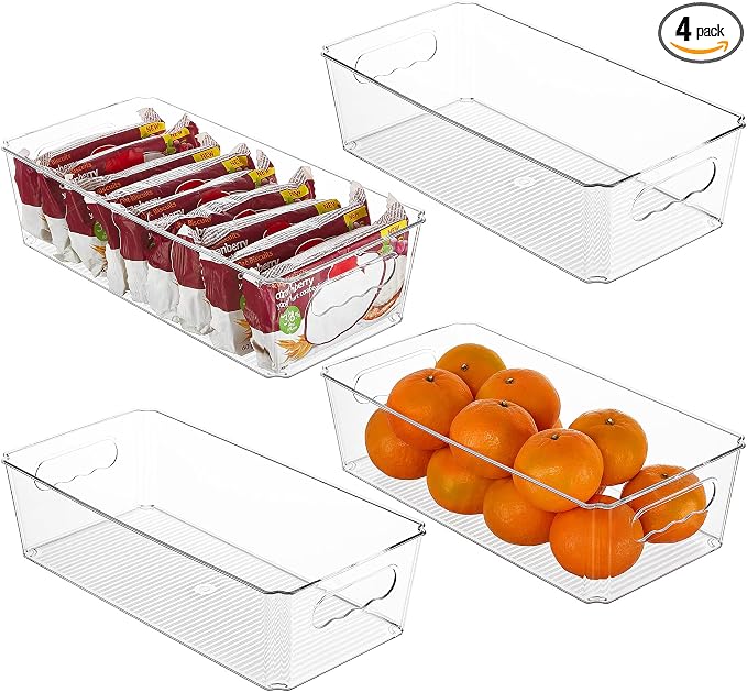 Vtopmart 4pcs Clear Storage Bins by Vtopmart