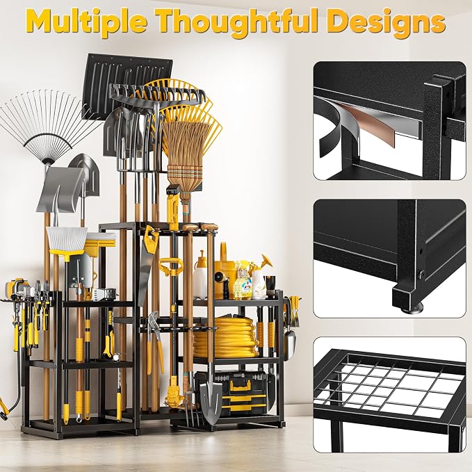 42" H Large Garden Tool Organizer, Holds Up to 86 Tools, Heavy Duty Yard Tool - Image 3