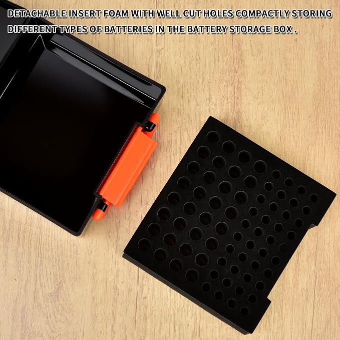 FULLCASE Battery Storage Organizer Holder Holds 72 AA AAA Batteries, Box Cases - Image 4