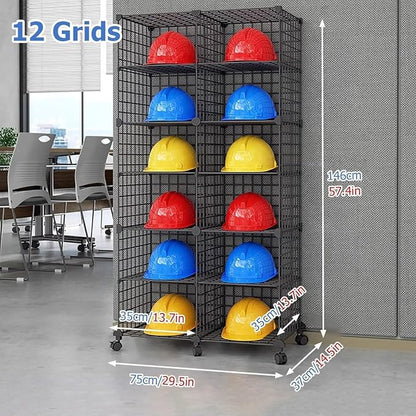 Stackable Safety Helmet Storage Boxes, Large Adjustable Hard Hat Placement - Image 2