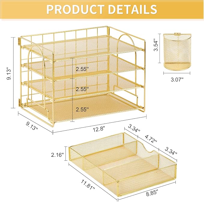 Lavatino Paper Letter Tray Organizer - Image 6