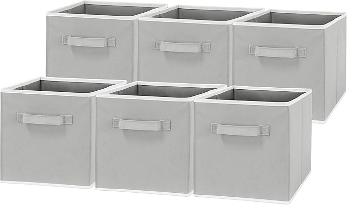 Simple Houseware Foldable Cube Storage Bins, 11-Inch Gray by SimpleHouseware