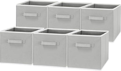Simple Houseware Foldable Cube Storage Bins, 11-Inch Gray by SimpleHouseware
