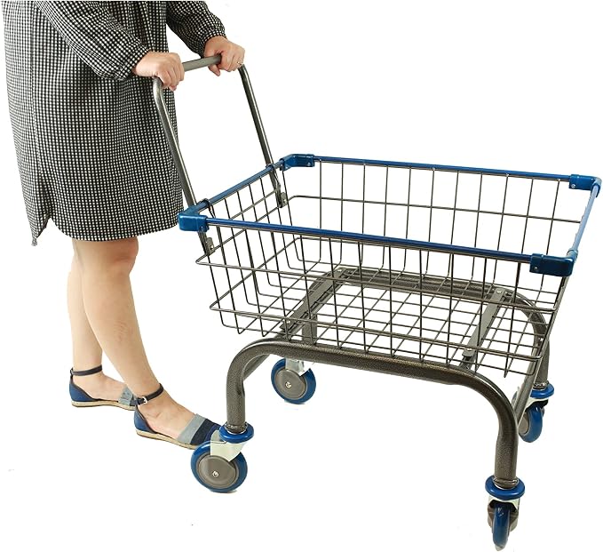 Heavy Duty Laundry and Grocery 1.8 Bushel Cart - Image 2
