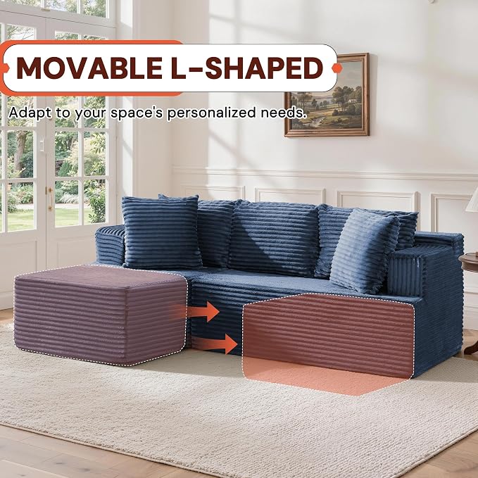 Korser Boneless Couches for Living Room, Cloud Couch Sectional - Image 8