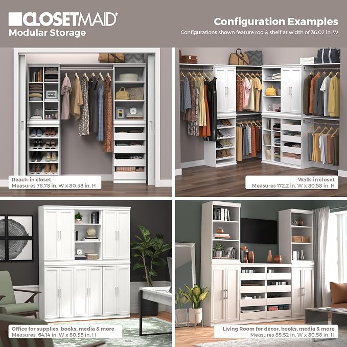 ClosetMaid Modular Closet Collection Shelf and Hang Rod Accessory Kit, 36-Inch - Image 14