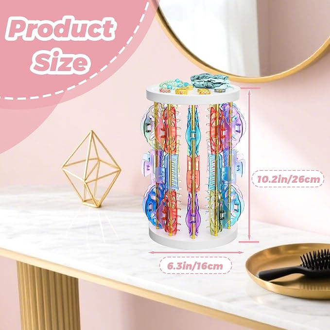 Metal Claw Clip Organizer Holder, Hair Clip Storage - Image 2