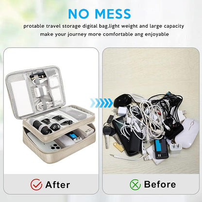 CILLA Electronic Organizer Travel Case, Travel Cord Organizer Case Portable - Image 4